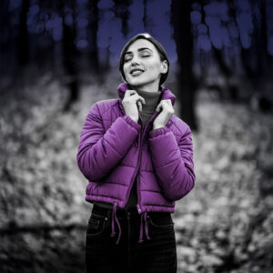 Chamarra Puffer Corta – Purple Style